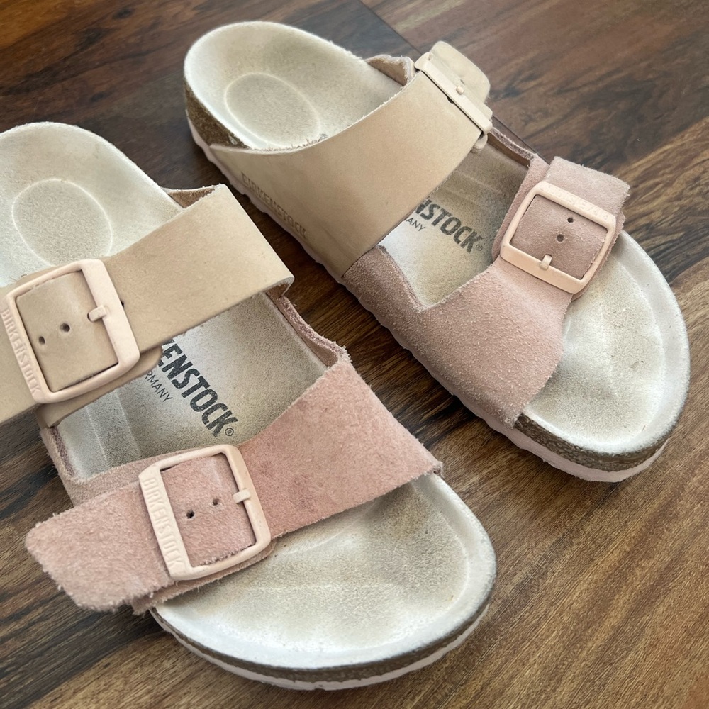Birkenstock Arizona Pink Suede Sandals - Woman’s Size 38 (US 7-7.5)